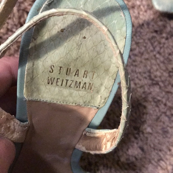 Stuart Weitzman Mint Green Strappy Heels - Picture 7 of 8